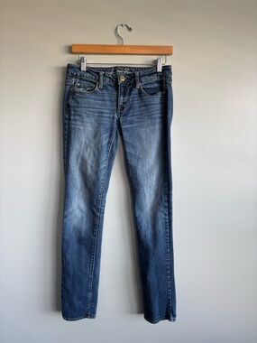American Eagle Outfitters Stretch Skinny Low-Rise Denim Blue Jeans Women’s Sz 2